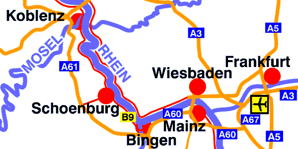 Lageplan Mittelrhein  Wilhelm Hermann