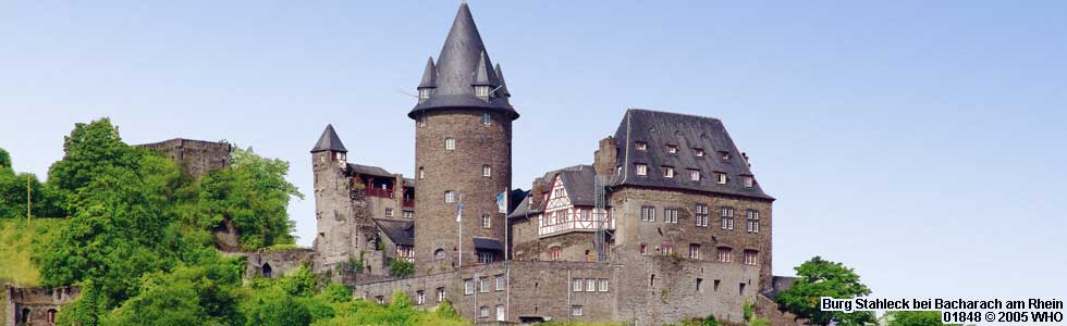 Castle Stahleck near Bacharach on the Rhine River in Germany, picture